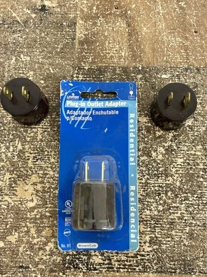 Lote de 3 adaptadores de toma enchufables Leviton toma a bombilla convertidor de enchufe  Foto 1 de 4