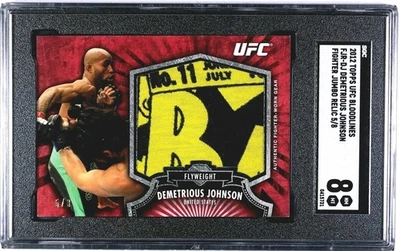 2012 Topps UFC Demetrious Johnson Bloodlines Jumbo Relic #/8 Insane Patch 🔥  - Image 1 of 2