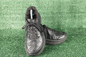 Hoka Herren Größe 10,5 One One M Bondi SR 1110520 BBLC Schwarz Leder Schuhe *lesen* - Bild 1 von 23