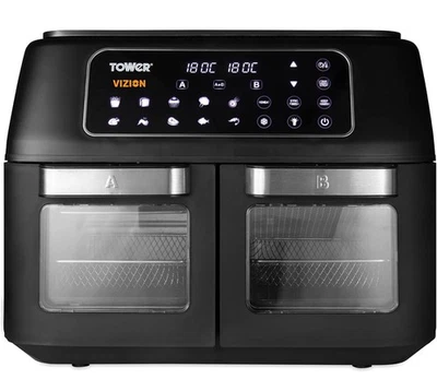 Tower T17102 Vortx Vizion Dual Compartment Air Fryer Oven Digital Touch Panel  - Image 1 of 4