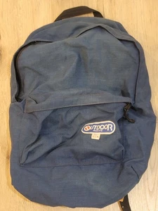 Vintage 90s Outdoor Products Blue Backpack Made In USA Appx 18 x 12 - Picture 1 of 6