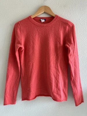 J.Crew Vinatge Sontuosa 100% Cachemira Naranja Clásico Preppy Sofisticado Foto 1 de 4