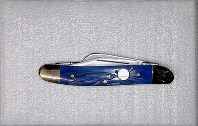 Frost Cutlery Solingen 3 Blades, Blue Bone Handle Stockman Style New  - Image 1 of 3