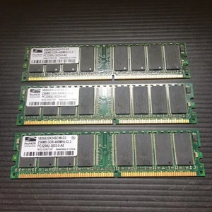 3PCS ProMOS V826632K24SCIW-D3 256MB DDR-400MHz-CL3 PC3200U-3033-0-A0 PC Memory - Picture 1 of 4