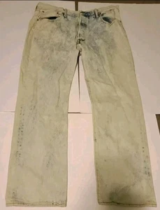 Levis Acid Wash Button Fly 501 Jeans Herren 38 W 32 L  - Bild 1 von 9