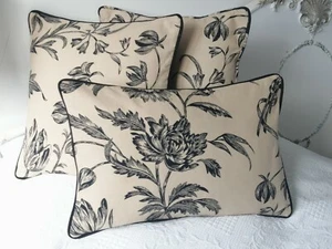 One Laura  Ashley lloyd  Charcoal biscuit  Fabric Cushion Cover 12" x 18" - Picture 1 of 6