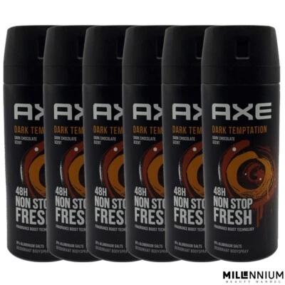 Axe Dark Temptation 6x 150ml Deo Deospray Deodorant Bodyspray Spray Herren Men
