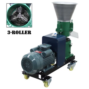 220V Electric Animal Feed Pellet Mill Machine with 4MM Plate 120-150kg/h Output - Picture 1 of 24