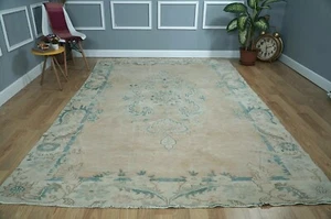 Turkish Wool Rug, Oversize Area Rug, Vintage Floor Carpet, 6.69x9.97 ft. H-2197 - Picture 1 of 10