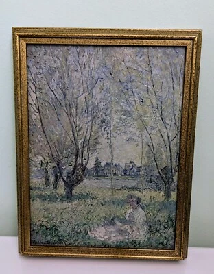 Impresión Giclee Claude Monet 1880 MUJERES SENTADAS BAJO LOS SAUCES: 8X11" Foto 1 de 4