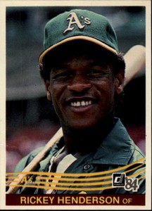 1984 Donruss #54 Rickey Henderson - NM-MT