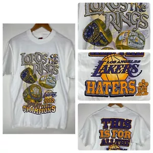 Vintage 2002 LA Los Angeles Lakers 3 Peat NBA World Champions Shirt Gr. Medium - Bild 1 von 23