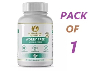Maharishi Worry Free 60 Tabs For STRESS Keeps Mind & Body Calm - Picture 1 of 2