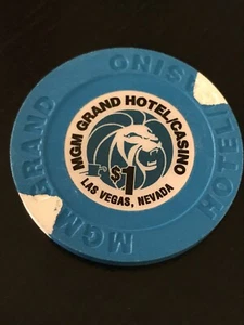MGM Grand casino Las Vegas, NV - $1 Casino chip, condizioni non circolate! - Foto 1 di 1