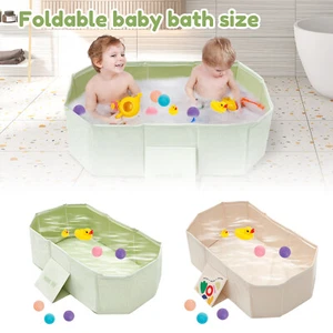 PVC Foldable Baby Bath Toddler Infant Bathtub Sturdy Baby Tub for Newborn leJDx - Picture 1 of 22