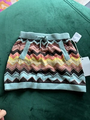 Missoni Target Skirt Girls Medium Chevron Sweater Knit Pull On Preppy - Image 1 of 4