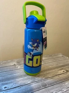 Sonic the Hedgehog Water Bottle for Travel and At Home, 20oz Insulated-W handle - Picture 1 of 3