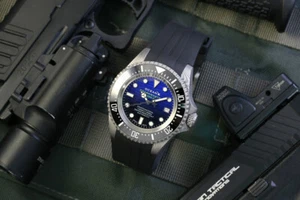 Montre OceanX Sharkmaster 300 acier damas SMS324 édition limitée 44 mm SW200 - Photo 1/16