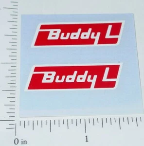 Pair Buddy L Red/White Door Stickers BL-006 - Picture 1 of 1