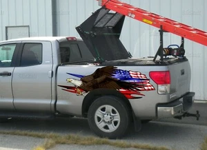Bold eagle Car Side Graphics, Full Color Car Side Graphics, USA Flag Car Vinyl - Picture 1 of 12