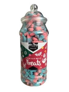 Botellas dulces azules efervescentes golosinas de Navidad tarros de novedad de 700 g - Imagen 1 de 3