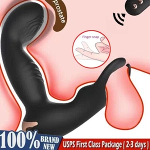 Male Prostate Massager Vibrator Thrusting Anal Butt Plug Dildo Sex Toys for Men - Picture 1 of 9