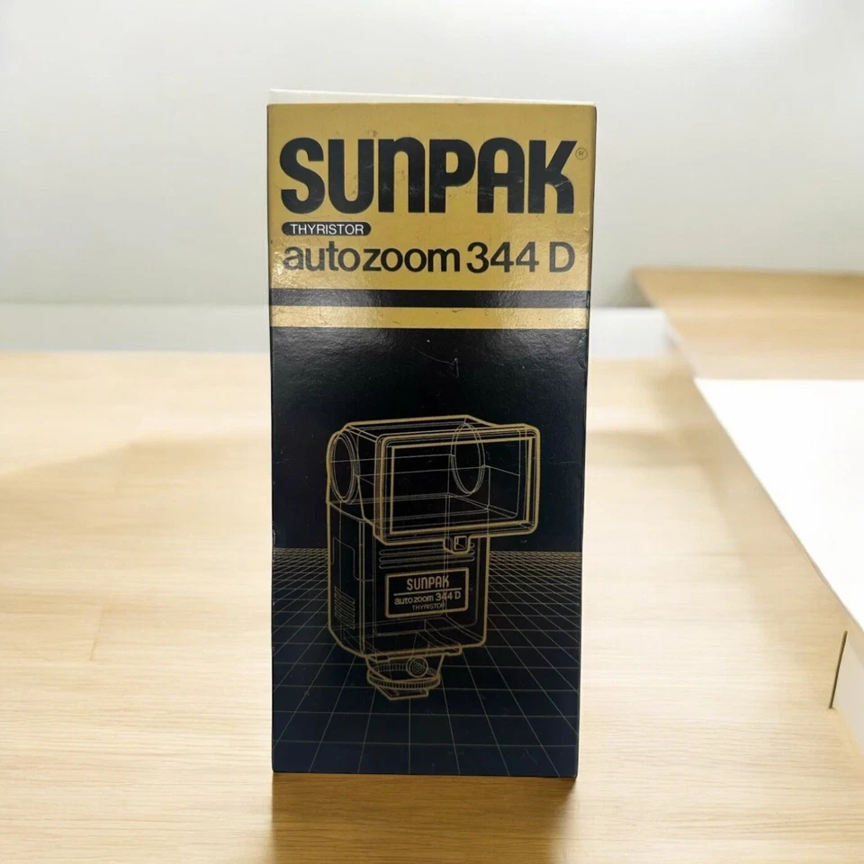 Sunpak 344D Auto Zoom Shoe Mount Flash For Nikon Pentax Cameras 650-366 New OS - Image 1 of 4