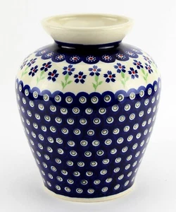 Polnische Keramik Markt Blumenvase von Zaklady Boleslawiec - 7 3/4" hoch - Bild 1 von 3