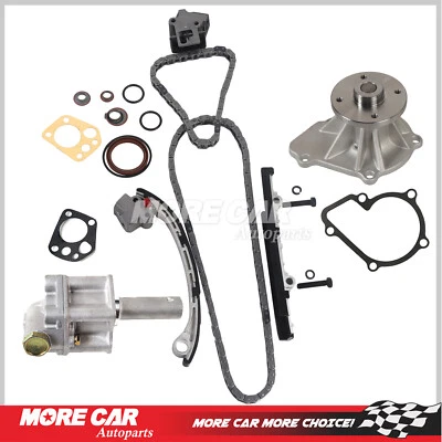 Kit de corrente de distribuição conjunto de bomba de água óleo ajuste 98-04 Nissan Frontier Xterra 2.4L DOHC - Imagem 1 de 4