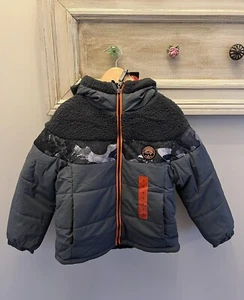 Gerry Boys Size 6 Hooded Winter Coat Gray Camo NWT - Picture 1 of 6