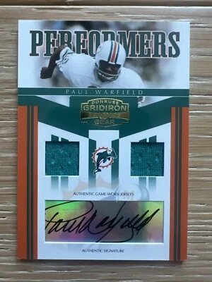 2006 Gridiron Gear #PR-2 Paul Warfield Game Worn Jersey Auto Dolphins 1/1 - Image 1 of 3