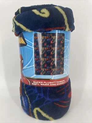 MARVEL SPIDER-MAN SUPER PLUSH THROW - 46" X 60" - fast shipping - Image 1 of 4