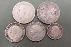 Great Britain King George V Shilling 1921 1936 6D 1932/36 3D 1934 50% Silv Coins