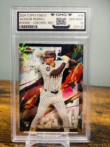 2024 Topps Finest Jackson Merrill Rookie Checkerboard Ref GMG Graded 10 Gem Mint - Bild 1 von 1