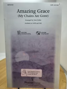 Amazing Grace (My Chains Are Gone) - Religious Sheet Music - SATB - PraiseSong - Picture 1 of 2