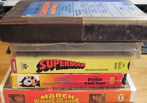 MARCH OF THE WOODEN SOLDIERS LAUREL & HARDY COLOR CLASSIC CARTOONS = 5 VHS TAPES - Picture 1 of 3