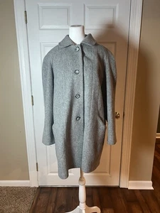 Sehr guter Zustand Alorna Petite grau Wollmischung hergestellt in den USA Peacoat M/L LESEN - Bild 1 von 8