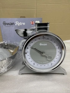 Swan Retro Mechanical Kitchen Scale With Mixing Bowl Grey - Picture 1 of 2