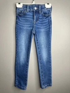 JUMPING BEANS Girls Size 5 SLIM adjustable Waist Blue Denim Jeans - Picture 1 of 4