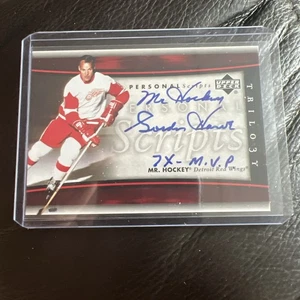 2005/2006 Upper Deck Trilogy NHL Gordie Howe Mr Hockey Personal Scripts Auto!!! - Picture 1 of 3
