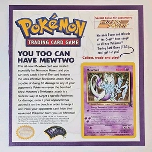Mewtwo Black Star Promo #12 WOTC UNREMOVED / UNPUNCHED From Promo Insert NM - Picture 1 of 6