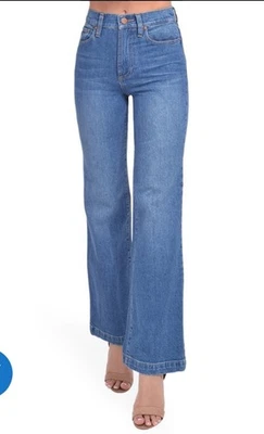 Alice + Olivia Liza Mid Rise Straight Ankle Jean Blue Best Intentions Size 28 - Image 1 of 4