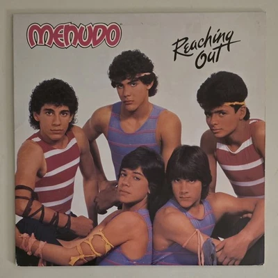 MENUDO  Reaching Out  Vintage 1980's Vinyl LP Record VG+ W/ Insert  Ricky Martin - Image 1 of 4