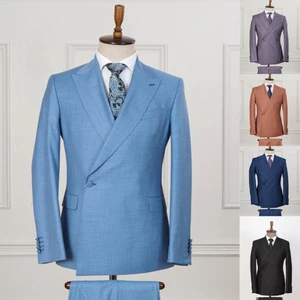 Party Suit Men's Jacket Simple Blue Wedding Formal Occasion Formal Suit - Picture 1 of 9