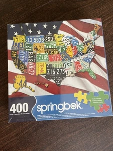 NEW SEALED Springbok State Plates Family Format Jigsaw Puzzle 400 Pcs - Picture 1 of 6