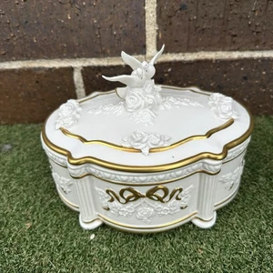 Faberge Schneetaube Schmuckkästchen 1991 feines Porzellan - RAR - Bild 1 von 5
