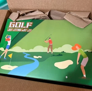 Tappetino da golf 70"x70" double face chipping game kit pratica/gioco freccette - Foto 1 di 8