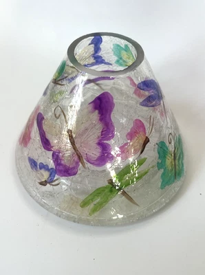 Yankee Candle Topper (Shade Only) Crackle Glass Butterflies & Dragonflies - Image 1 of 4