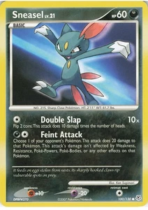 Sneasel 100/130 Diamante e Perla Pokémon Normale Comune TCG DANNEGGIATO - Foto 1 di 2