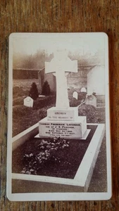 1887 ANTIQUE CDV PHOTOGRAPH - GRAVE - THOMAS FREDERICK LAVENDER 1846 - 1887 - Picture 1 of 3
